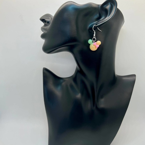 Tye Dye Earrings - Mickey Ear Earrings - Rainbow Earrings - Disney Earrings - Picture 10 of 11